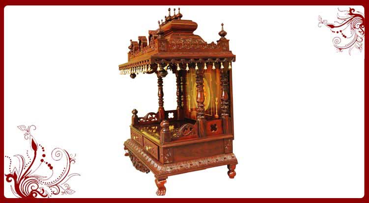 wooden altar mandir usa