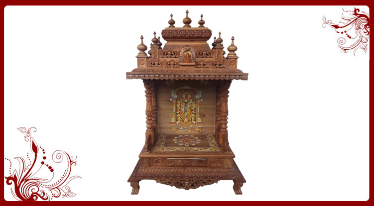 teak wood pooja mandir