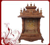 teak wood pooja mandap