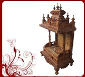 teak wood puja mandap