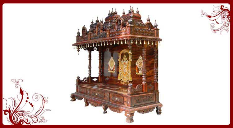 traditional wood mandir