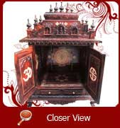 wooden pooja mandir doors