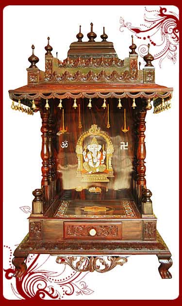 wooden pooja mandir models sale uk