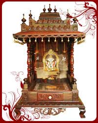 wooden puja mandir sale